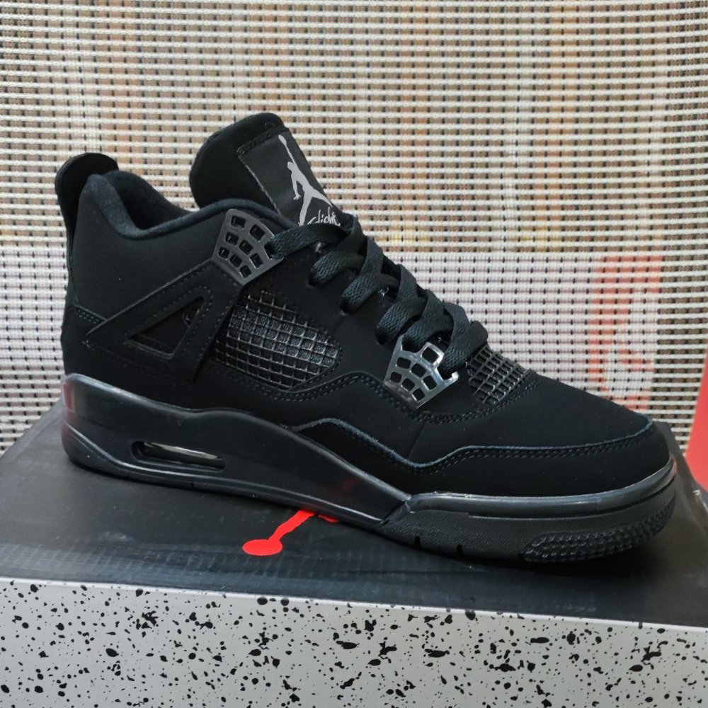 Air Jordan Retro 4 Black Canvas “Steel” Size 11 - Picture 2 of 5